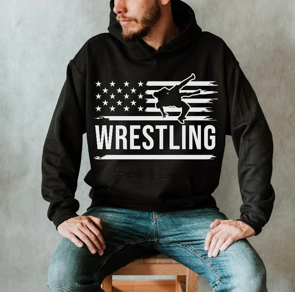 Wrestling Flag 2 (can add school name)