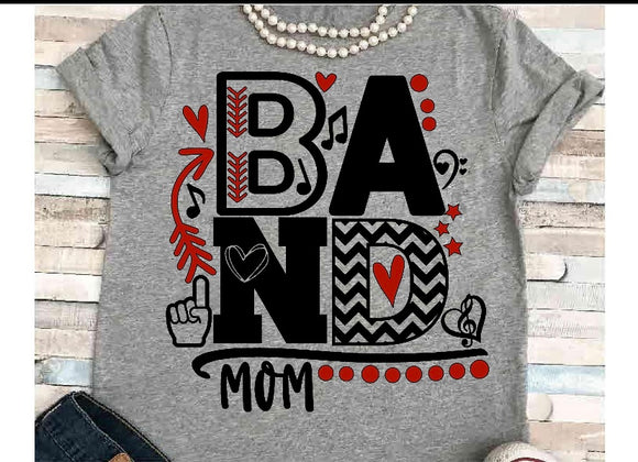 Funky Band Mom (can change color and/or add school name)