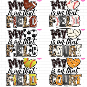 Leopard Heart is on That Field (personalize with name, number on back like jersey)