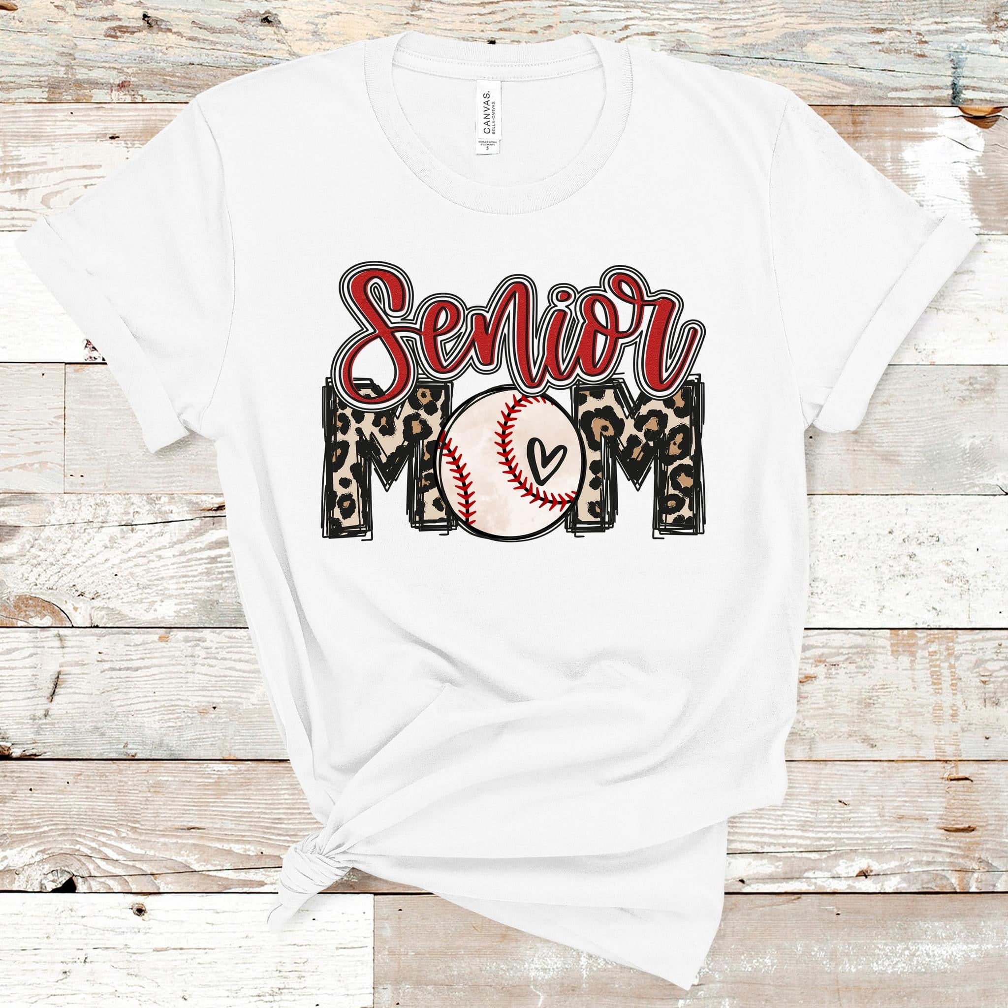 Leopard Senior Mom (personalize with name, number, font color)