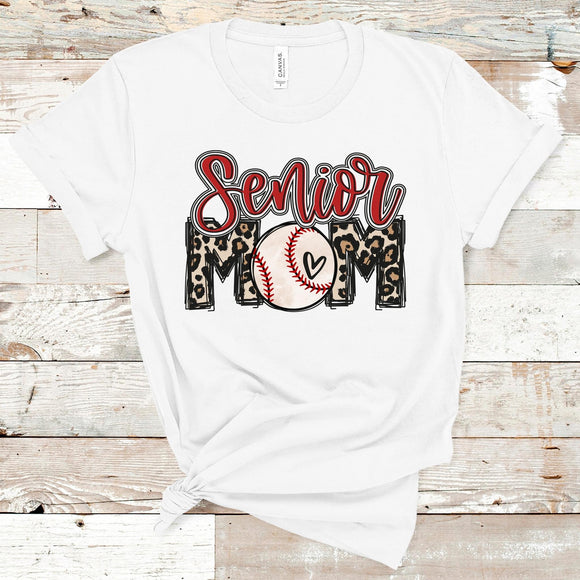 Leopard Senior Mom (personalize with name, number, font color)