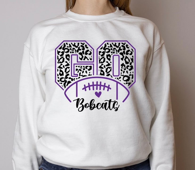 Go Bobcats Leopard Football - 0