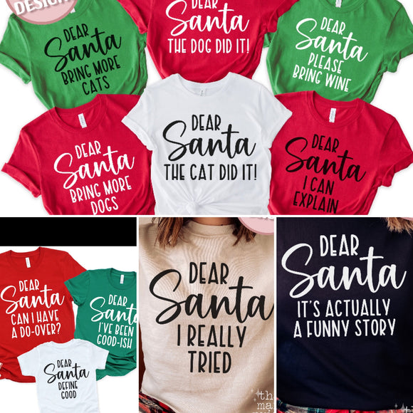 Dear Santa… funny personalized tees