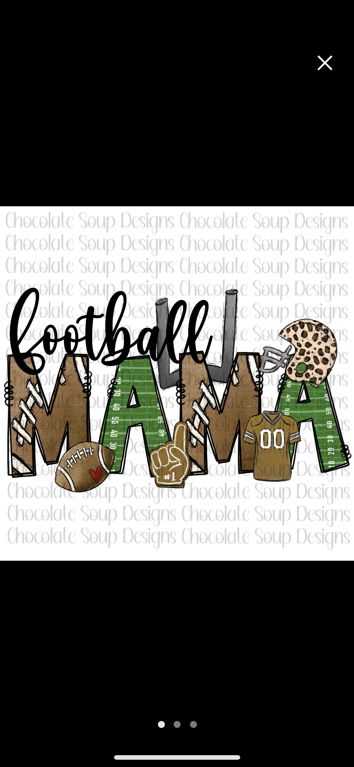 Football Mama- Heart on Field Sleeve