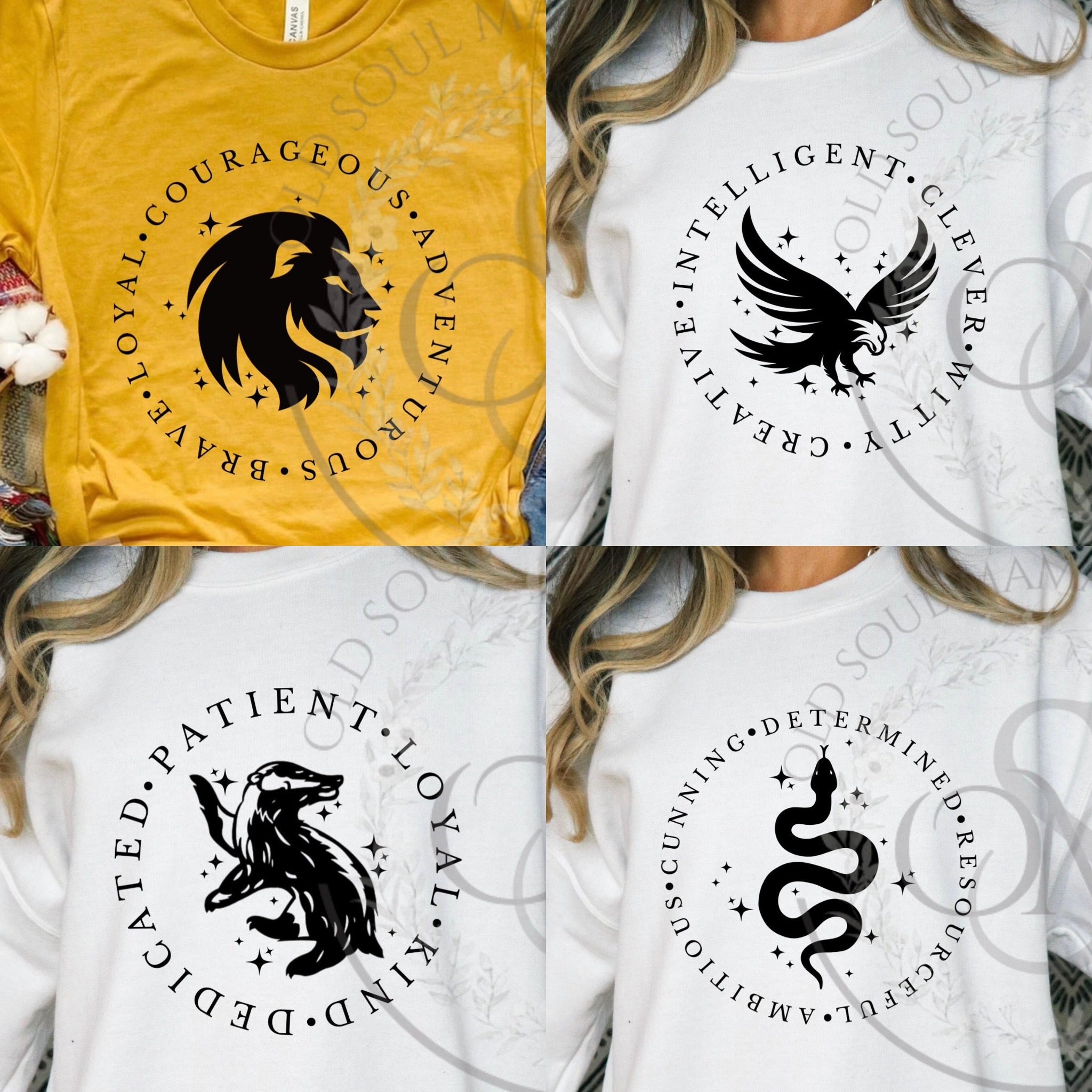 HP Houses- Mascot and Word Circle