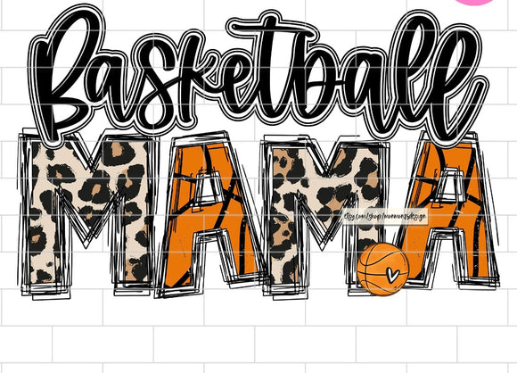 Basketball Mama- Heart on Court Sleeve