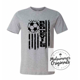 Soccer Flag Red Devils (Personalize any team)