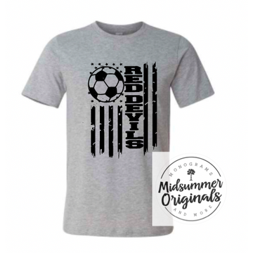 Soccer Flag Red Devils (Personalize any team)