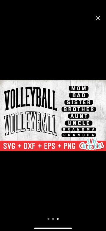 Simple Volleyball Dad/Mom/Family (personalized) - 0