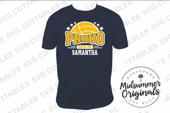Loud and Proud Volleyball Dad/Mom/Family (personalized)