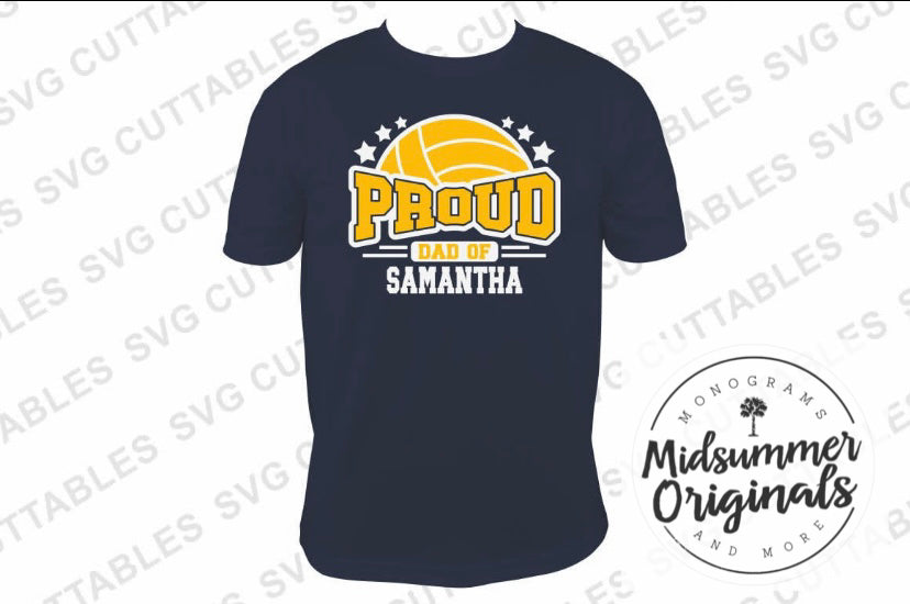 Loud and Proud Volleyball Dad/Mom/Family (personalized) - 0